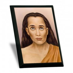 Foto piccola Mahavatar Babaji plastificata su supporto in legno