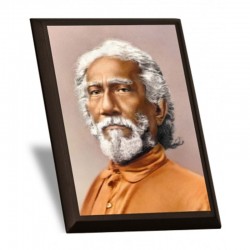 Foto piccola Swami Sri Yukteswar Giri plastificata su supporto in legno